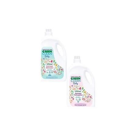 U Green Clean Baby Çamaşır Deterjanı 2700 ml + Yumuşatıcı 2700 ml 2'li Set