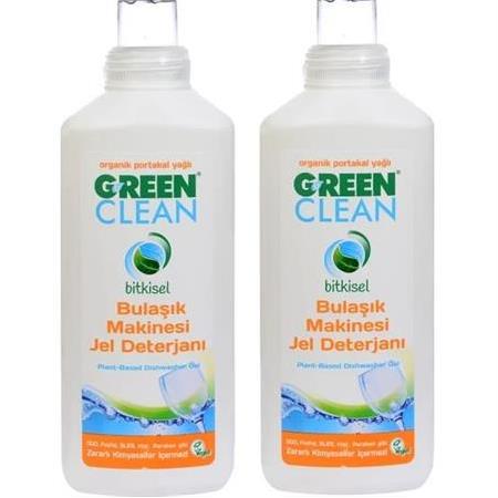 U Green Clean Organik Bitkisel 1000 ml 2'li Paket Bulaşık Jel Deterjanı