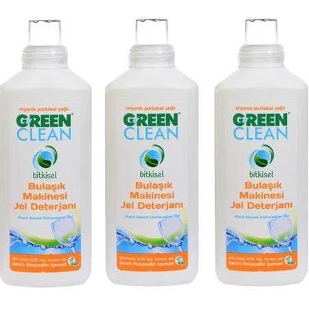 U Green Clean Organik Bitkisel 1000 ml 3'lü Paket Bulaşık Jel Deterjanı