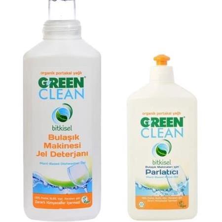 Green Clean Bitkisel Jel Bulaşık Makinesi Deterjanı + Organik Parlatıcı Set