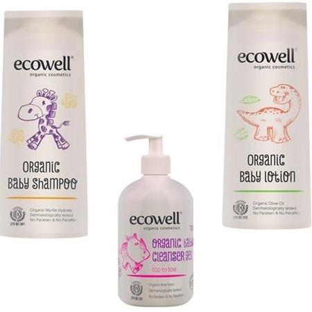 Ecowell Organik Bebek Bakım 3 Lü Set