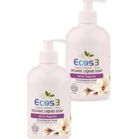 Ecos3 Organik Sıvı Sabun Beyaz Manolya 2’li Set (2 x 500 ml )