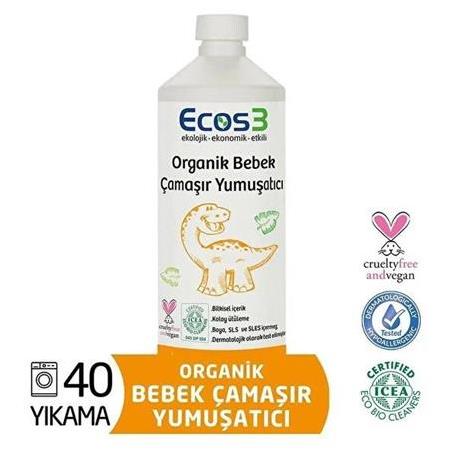 Ecos3 Organik 1000 ml Bebek Çamaşır Yumuşatıcı