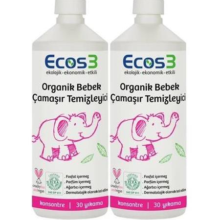 Ecos3 Organik Bebek Çamaşır Temizleyici 1050 ml 2 Adet