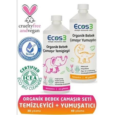 Ecos3 Organik Bebek Çamaşır Seti 2'li