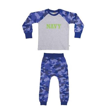 Organic Kid Navy Çocuk Pijama Takımı