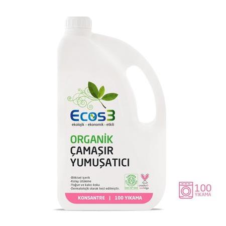 Ecos3 Organik Konsantre Çamaşır Yumuşatıcı 2500 ml ( 100 Yıkama)