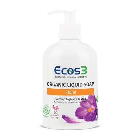 Ecos3 Organik Sıvı Sabun Floral Çiçek Kokulu 500 ml