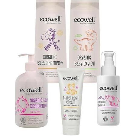 Ecowell Organik Bebek Bakım Full Paket 5'li Ürün