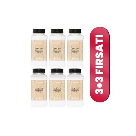 HAYFENE İngiliz (Epsom Tuzu) ve İngiliz Karbonatı - 6'lı Set 1000gr