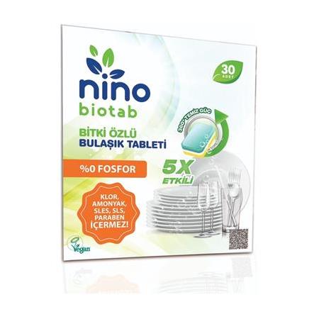 Ninobio Bitki Özlü Bulaşık Tableti 30'lu