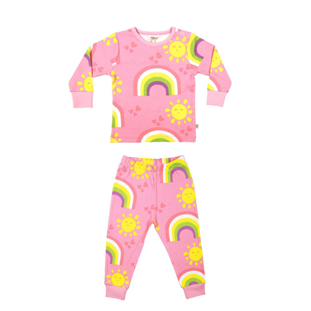 Rainbow Organik Bebek Pijama Takımı