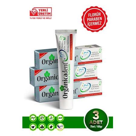 ORGANİCADENT  Üçlü Koruma Doğal Diş Macunu (3'lü Paket)