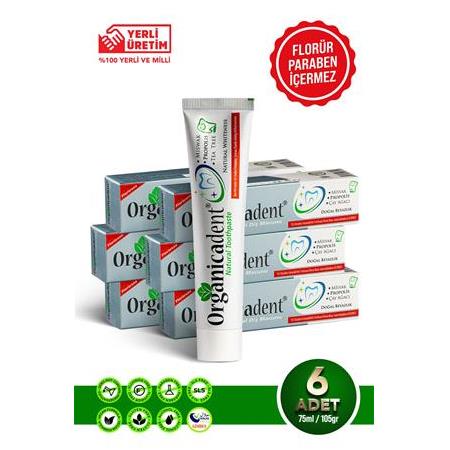 ORGANİCADENT Üçlü Koruma Doğal Diş Macunu (6'lı Paket)