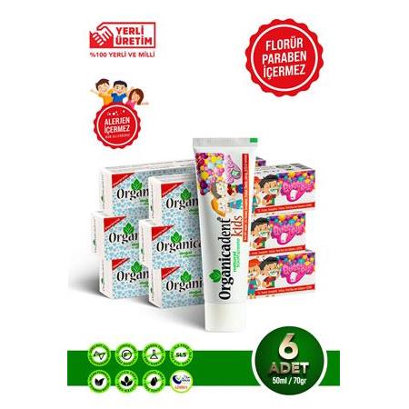 ORGANİCADENT Doğal Çocuk Diş Macunu (6'lı Paket)