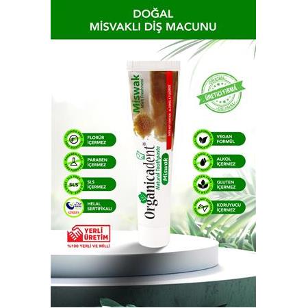 ORGANİCADENT  Misvaklı Doğal Diş Macunu & Doğal Çocuk Diş Macunu (6'lı Paket)